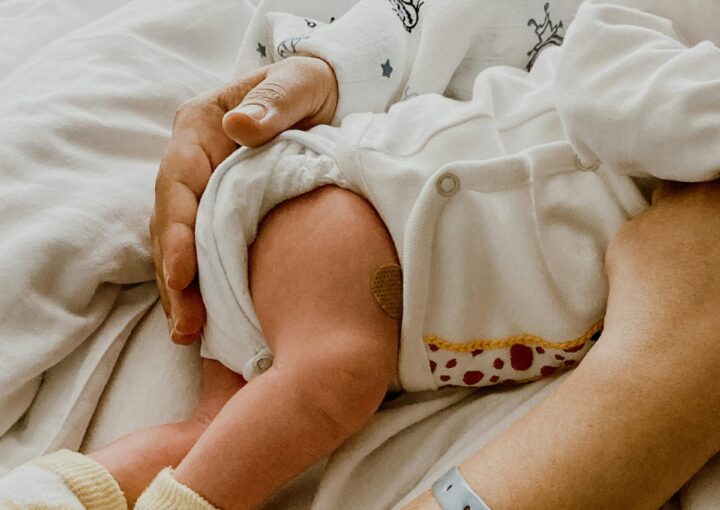 Mom and newborn baby