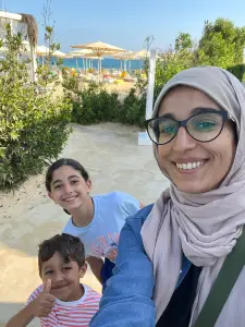 Happy mother and her kids