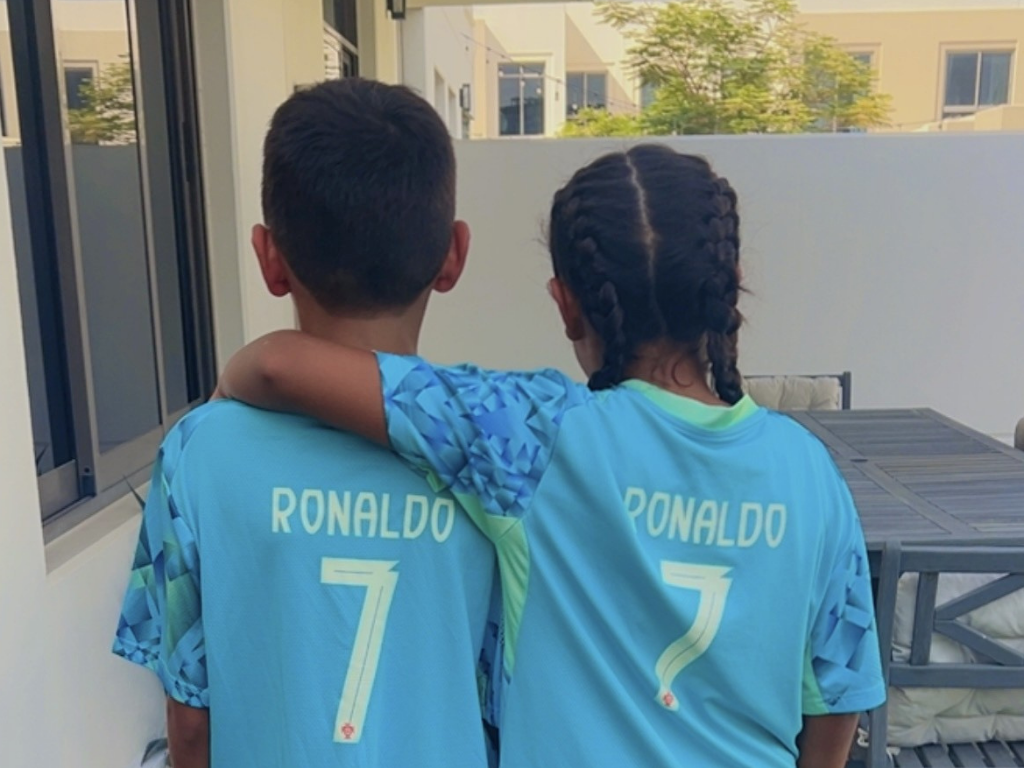 A brother and sister